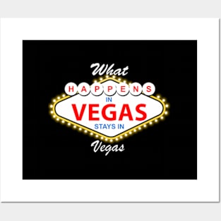 W Happens In Vegas Stays In Vegas Vacation Posters and Art